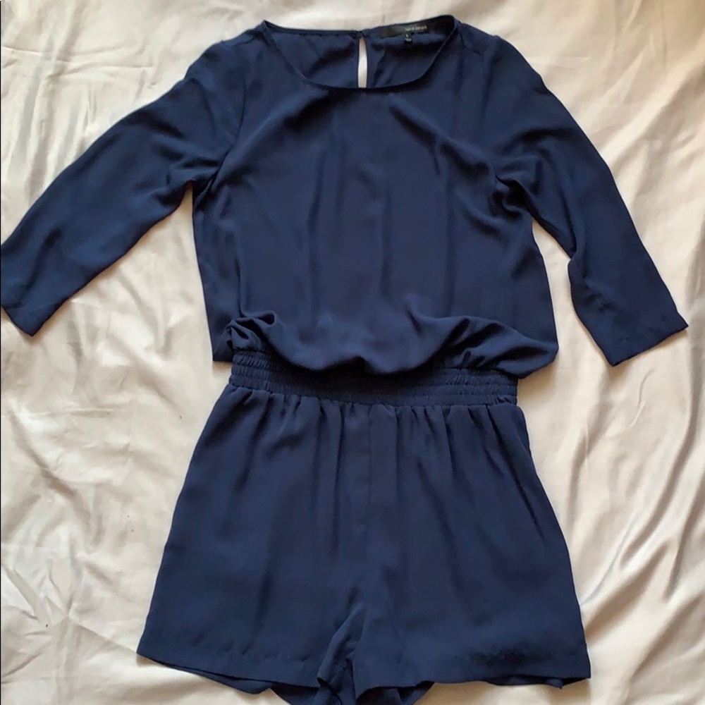 Navy Blue Short Romper
